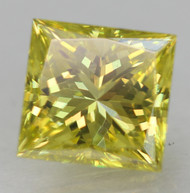 0.45 CARAT CANARY YELLOW VVS2 PRINCESS NATURAL EARTH MINED LOOSE DIAMOND 4.30X4.15MM *360 PROFESSIONAL IMAGES & VIDEO