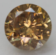 0.66 CARAT YELLOW BROWN VS2 ROUND BRILLIANT NATURAL EARTH MINED LOOSE DIAMOND 5.5MM *360 PROFESSIONAL IMAGES & VIDEO
