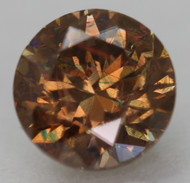 0.65 CARAT ORANGY BROWN SI1 ROUND BRILLIANT NATURAL EARTH MINED LOOSE DIAMOND 5.29MM *360 PROFESSIONAL IMAGES & VIDEO