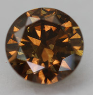 0.52 CARAT ORANGY BROWN VVS2 ROUND BRILLIANT NATURAL EARTH MINED LOOSE DIAMOND 5.4MM *360 PROFESSIONAL IMAGES & VIDEO