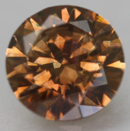 0.55 CARAT ORANGY BROWN VVS2 ROUND BRILLIANT NATURAL EARTH MINED LOOSE DIAMOND 5.3MM *360 PROFESSIONAL IMAGES & VIDEO