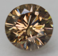 0.52 CARAT YELLOW BROWN VVS2 ROUND BRILLIANT NATURAL EARTH MINED LOOSE DIAMOND 5.1MM *360 PROFESSIONAL IMAGES & VIDEO