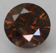 0.53 Carat Fancy Vivid Orangy Brown SI2 Round Brilliant Natural EARTH MINED Loose Diamond 5.13mm *360 REAL PICS & VIDEO