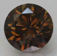 0.56 Carat Fancy Vivid Brown SI2 Round Brilliant Natural EARTH MINED Loose Diamond 5.28mm *360 REAL IMAGES & VIDEO