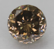 0.49 Carat Fancy Vivid Yellowish Brown SI1 Round Brilliant Natural EARTH MINED Loose Diamond 4.78mm *360 PICS & VIDEO