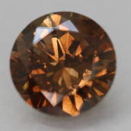 0.55 CARAT ORANGY BROWN SI2 ROUND BRILLIANT NATURAL EARTH MINED LOOSE DIAMOND 5.5MM *360 PROFESSIONAL IMAGES & VIDEO