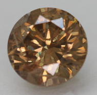 0.71 CARAT ORANGY BROWN ROUND BRILLIANT NATURAL EARTH MINED LOOSE DIAMOND FOR RING 5.67MM *360 REAL IMAGES & VIDEO