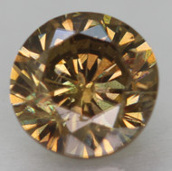 0.50 CARAT YELLOW BROWN VS2 ROUND BRILLIANT NATURAL EARTH MINED LOOSE DIAMOND 4.88MM *360 PROFESSIONAL IMAGES & VIDEO
