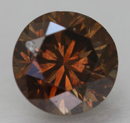 0.48 CARAT VIVID BROWN VS2 ROUND BRILLIANT NATURAL EARTH MINED LOOSE DIAMOND 4.77MM *360 PROFESSIONAL IMAGES & VIDEO