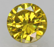 0.13 CARAT VIVID YELLOW SI1 ROUND BRILLIANT NATURAL EARTH MINED LOOSE DIAMOND 3.09MM *REAL IS RARE, REAL IS A DIAMOND