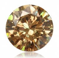 0.46 CARAT ORANGY BROWN VVS2 ROUND BRILLIANT NATURAL EARTH MINED LOOSE DIAMOND 4.98MM *REAL IS RARE, REAL IS A DIAMOND