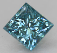 0.47 CARAT FANCY VIVID BLUE SI2 PRINCESS NATURAL EARTH MINED LOOSE DIAMOND 4.33X4.13MM *REAL IS RARE, REAL IS A DIAMOND