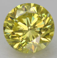 Certified 0.94 Carat Canary Yellow VVS2 Round Brilliant Natural EARTH MINED Loose Diamond 6.17mm