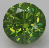 Certified 1.20 Carat Vivid Green VS1 Round Brilliant Natural EARTH MINED Loose Diamond 6.52mm