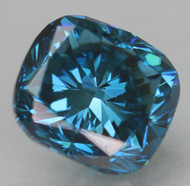 Certified 0.53 Carat Vivid Blue VVS1 Cushion Shape Natural EARTH MINED Loose Diamond 4.8x4.42mm