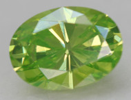Certified 1.07 Carat Lemon Green VVS1 Oval Natural EARTH MINED Loose Diamond 7.75x5.7mm