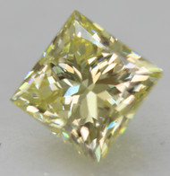 Certified 0.62 Carat Fancy Yellow VVS2 Princess Natural EARTH MINED Loose Diamond 4.43x4.43mm