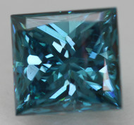 Certified 0.94 Carat Vivid Blue VVS2 Princess Natural EARTH MINED Loose Diamond 5.57x5.3mm
