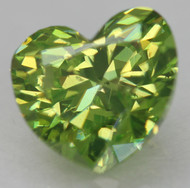 Certified 0.85 Carat Vivid Green VVS2 Heart Shape Natural EARTH MINED Loose Diamond 6x5.71mm
