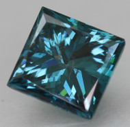 Certified 1.09 Carat Vivid Blue VVS2 Princess Natural EARTH MINED Loose Diamond 5.72x5.47mm