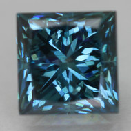 Certified 1.01 Carat Vivid Blue VS1 Princess Natural EARTH MINED Loose Diamond 5.16x5.06mm