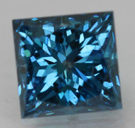 Certified 0.72 Carat Vivid Blue VS1 Princess Natural EARTH MINED Loose Diamond 4.64x4.52mm