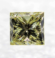 0.38 CARAT FANCY YELLOW SI1 PRINCESS NATURAL EARTH MINED LOOSE DIAMOND 4.04X3.91MM *REAL IS RARE, REAL IS A DIAMOND