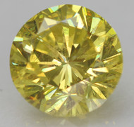 Certified 1.03 Carat Canary Yellow VS1 Round Brilliant Natural EARTH MINED Loose Diamond 6.38mm