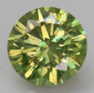 Certified 1.14 Carat Vivid Green VS1 Round Brilliant Natural EARTH MINED Loose Diamond 6.78mm