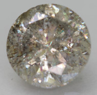Certified 2.03 Carat Brownish Silver SI3 Round Brilliant Natural EARTH MINED Loose Diamond 7.89mm