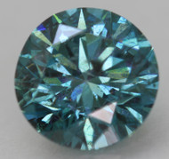 Certified 1.39 Carat Vivid Blue VS2 Round Brilliant Natural EARTH MINED Loose Diamond 7.04mm