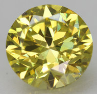 Certified 1.19 Carat Canary Yellow VVS2 Round Brilliant Natural EARTH MINED Loose Diamond 6.66mm