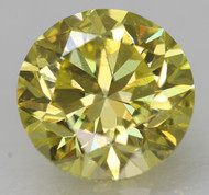 Certified 0.94 Carat Canary Yellow VVS1 Round Brilliant Natural EARTH MINED Loose Diamond 6.14mm