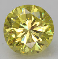 Certified 1.02 Carat Canary Yellow VVS2 Round Brilliant Natural EARTH MINED Loose Diamond 6.43mm