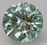 Certified 1.17 Carat Blue Green VS1 Round Brilliant Natural EARTH MINED Loose Diamond 6.56mm