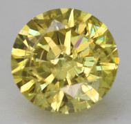 0.66 Carat Canary Yellow SI3 Round Brilliant Natural EARTH MINED Loose Diamond For Jewelry 5.56mm
