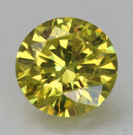 0.33 Carat Canary Yellow VVS2 Round Brilliant Natural EARTH MINED Loose Diamond For Jewelry 4.54mm