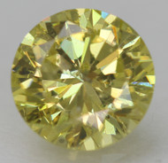 0.48 Carat Canary Yellow SI2 Round Brilliant Natural EARTH MINED Loose Diamond For Jewelry 4.97mm