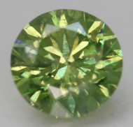 1.17 Carat Yellow Green SI2 Round Brilliant Natural EARTH MINED Loose Diamond For Jewelry 6.7mm
