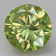 1.12 Carat Lemon Green SI1 Round Brilliant Natural EARTH MINED Loose Diamond For Jewelry 6.7mm