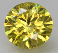 0.45 Carat Canary Yellow VS2 Round Brilliant Natural EARTH MINED Loose Diamond For Jewelry 4.94mm