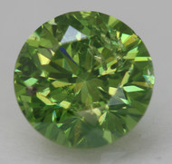 0.67 Carat Yellow Green SI2 Round Brilliant Natural EARTH MINED Loose Diamond For Jewelry 5.48mm