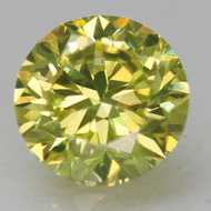 0.37 Carat Canary Yellow VVS2 Round Brilliant Natural EARTH MINED Loose Diamond For Jewelry 4.56mm