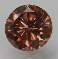 0.06 Carat Fancy Vivid Reddish Brown VS2 Round Brilliant Natural EARTH MINED Loose Diamond 2.52mm