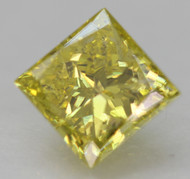 0.50 Carat Canary Yellow SI2 Princess Natural EARTH MINED Loose Diamond For Jewelry 4.49X4.40mm