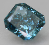 0.50 Carat Vivid Blue SI2 Radiant Natural EARTH MINED Loose Diamond For Jewelry 5.03X4.63mm