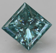CERTIFIED 0.90 CARAT VIVID BLUE VS2 PRINCESS NATURAL EARTH MINED LOOSE DIAMOND 5.4X5.32MM  *360 REAL IMAGES & VIDEO