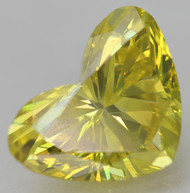 CERTIFIED 1.07 CARAT CANARY YELLOW VVS2 HEART NATURAL EARTH MINED LOOSE DIAMOND 7.95X5.84MM  *360 REAL IMAGES & VIDEO