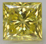 CERTIFIED 0.81 CARAT CANARY YELLOW VVS2 PRINCESS NATURAL EARTH MINED LOOSE DIAMOND 4.98X4.96MM  *360 REAL IMAGES & VIDEO