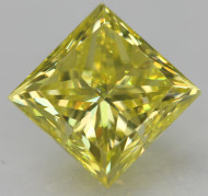 CERTIFIED 0.83 CARAT CANARY YELLOW VVS2 PRINCESS NATURAL EARTH MINED LOOSE DIAMOND 4.99X4.99MM  *360 REAL IMAGES & VIDEO